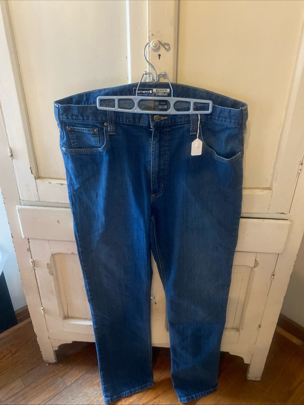 Carhartt Straight-Leg Men's Jeans in Dark Blue Denim 38x36